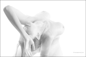 beautiful nude dancer bending backwards